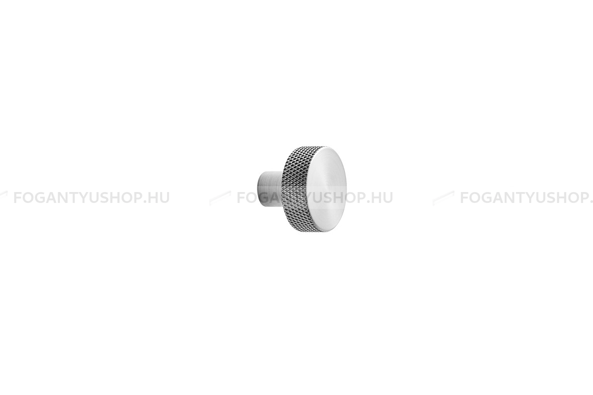 FURNIPART Bútorgomb - SIMON - 1 furatos - Szálcsiszolt 66 - Alumínium - Fém gombfogantyú, bútorgomb (szögletes, kerek)