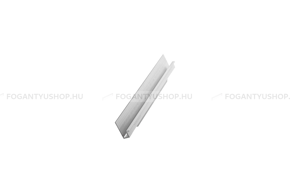 FURNIPART Bútor fogantyú - WALL 10 marható - 1 furatos - Szálcsiszolt 66 - Alumínium - Bútorajtó élébe marható, süllyeszthető fém fogantyú
