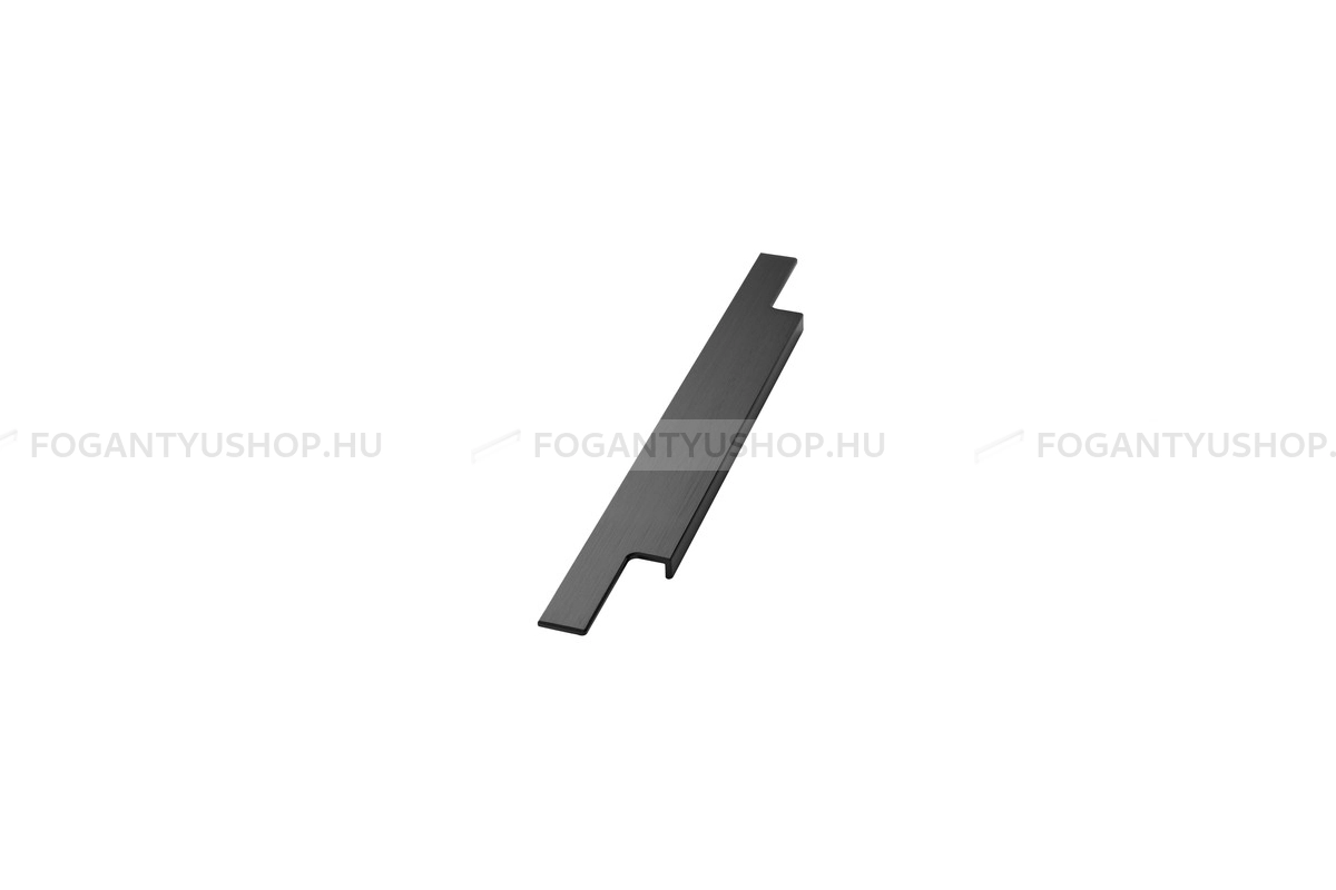 FURNIPART Fogantyú - TRIM marható - 1 furatos - Csiszolt matt fekete 76 - Alumínium - Bútorajtó élébe marható, süllyeszthető színes fém fogantyú