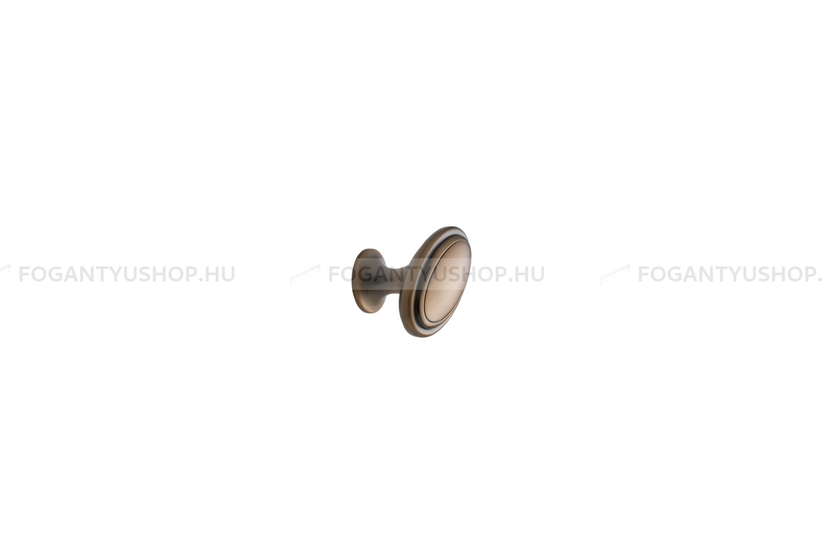 FURNIPART Gombfogantyú - OVAL - 1 furatos - Antik arany 91T - Zamak fém ötvözet - Antikolt, vintage fém gombfogantyú (szögletes, kerek)
