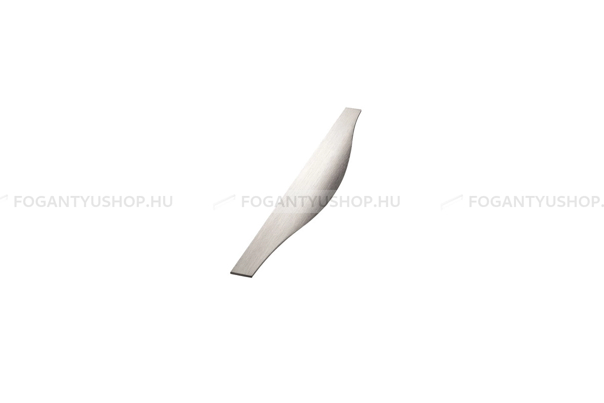 FURNIPART Bútor fogantyú - MALIBU CURVE 2 marható - 1 furatos - Szálcsiszolt 66 - Alumínium - Bútorajtó élébe marható, süllyeszthető fém fogantyú
