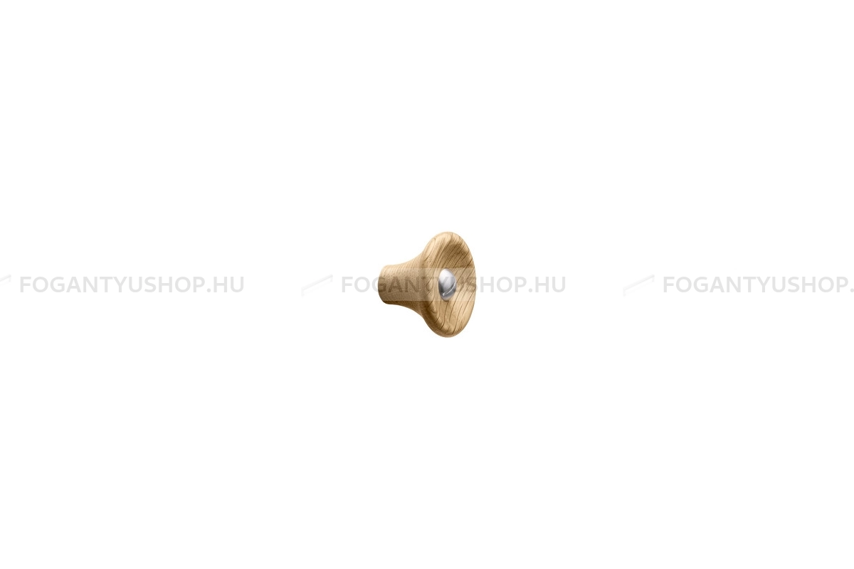FURNIPART Bútor fogantyú - RECTA - 1 furatos - Lakkozott tölgy - selyemfényű acél 052/25 - Fa - Fa bútorfogantyú