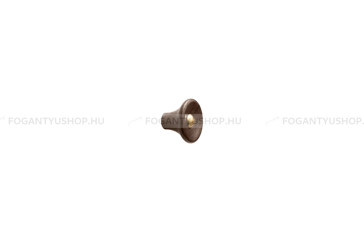 FURNIPART Bútorfogantyú - RECTA 292/2/2/29 - 1 furatos - Lakkozott dió - fényes sárgaréz 292/29 - Fa - Fa bútorfogantyú