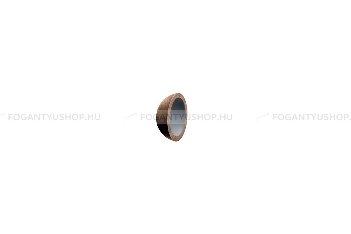 FURNIPART Bútorfogantyú - WOK - 1 furatos - Lakkozott dió - sötét szürke 292/708 - Fa - Fa bútorfogantyú