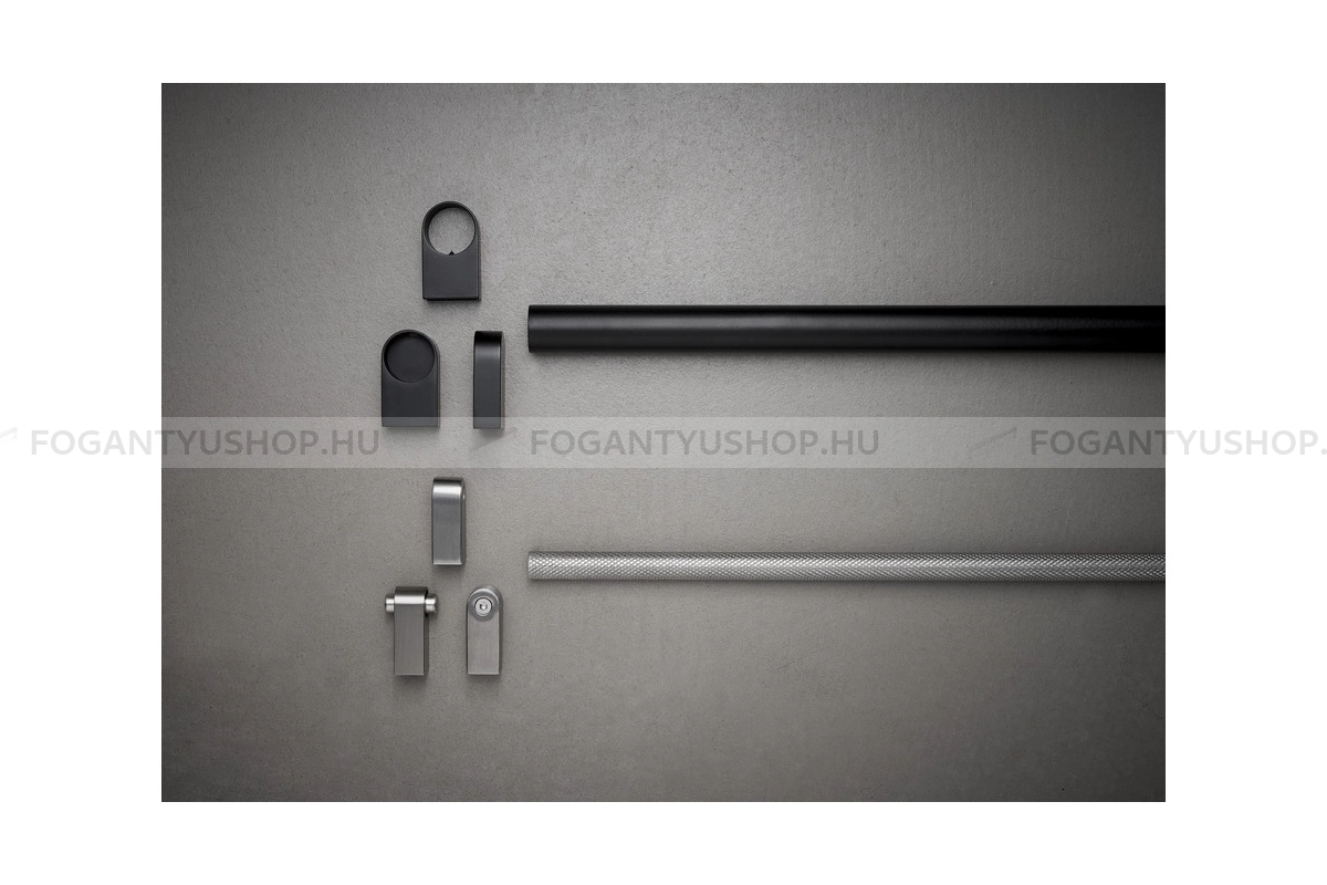 FURNIPART Bútor fogantyú - BIG talp áttört - 1 furatos - Szálcsiszolt 66 - Inox - Rozsdamentes acél - inox fém bútorfogantyú