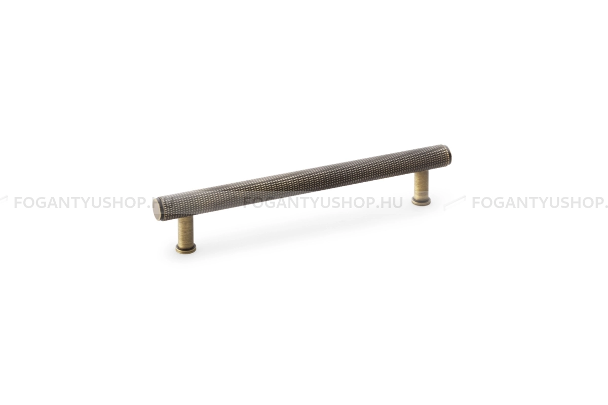 ALEXANDER & WILKS Bútorfogantyú - Crispin 160 recézett - furattáv 160 mm - antik réz - Réz - Prémium két furatos bútorfogantyúk