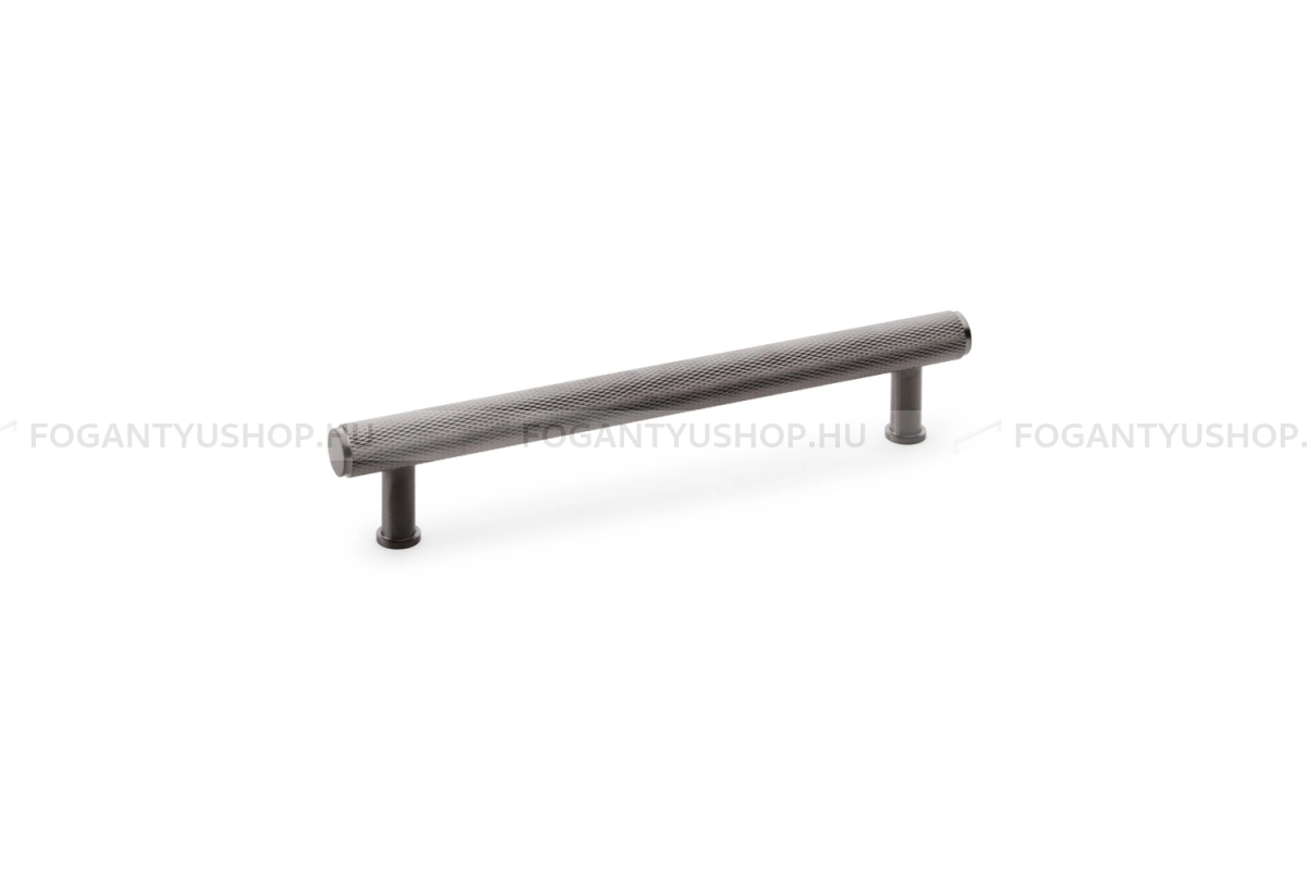 ALEXANDER & WILKS Bútor fogantyú - Crispin 160 recézett - furattáv 160 mm - PVD sötét bronz - Réz - Prémium két furatos bútorfogantyúk