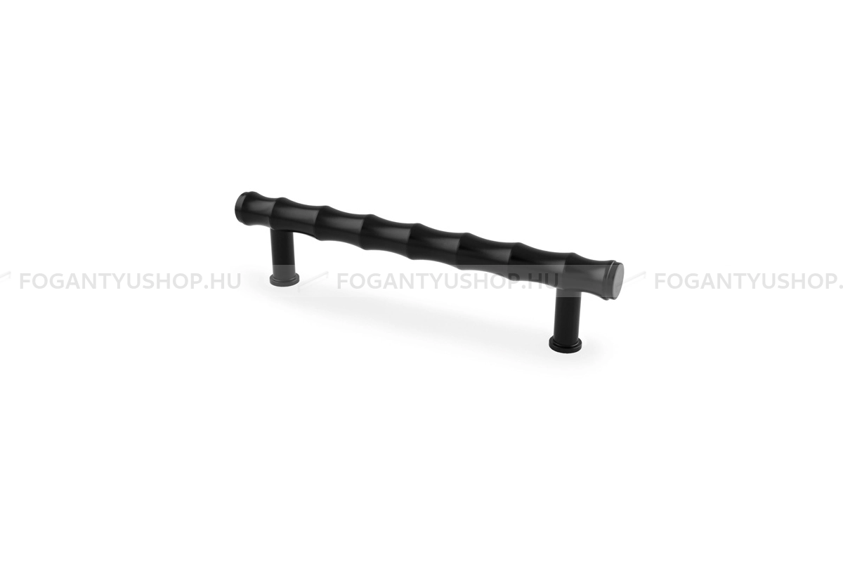 ALEXANDER & WILKS Fogantyú - Crispin Bamboo 128 - furattáv 128 mm - fekete - Réz - Prémium két furatos bútorfogantyúk