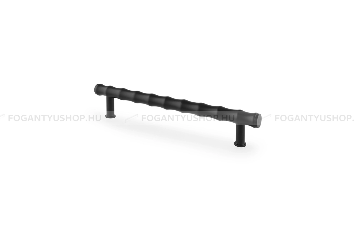 ALEXANDER & WILKS Bútor fogantyú - Crispin Bamboo 160 - furattáv 160 mm - fekete - Réz - Prémium két furatos bútorfogantyúk