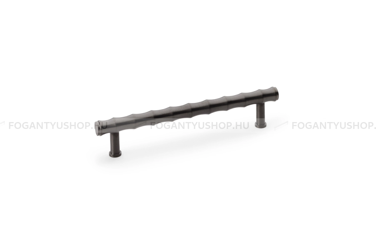 ALEXANDER & WILKS Bútor fogantyú - Crispin Bamboo 160 - furattáv 160 mm - PVD sötét bronz - Réz - Prémium két furatos bútorfogantyúk