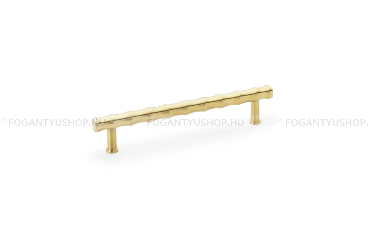 ALEXANDER & WILKS Bútor fogantyú - Crispin Bamboo 160 - furattáv 160 mm - PVD szatén réz - Réz - Prémium két furatos bútorfogantyúk
