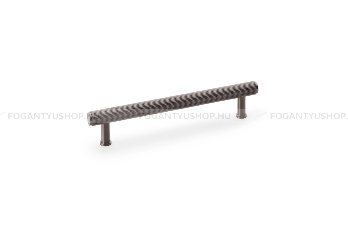 ALEXANDER & WILKS Bútor fogantyú - Crispin 160 bordázott - furattáv 160 mm - PVD sötét bronz - Réz - Prémium két furatos bútorfogantyúk