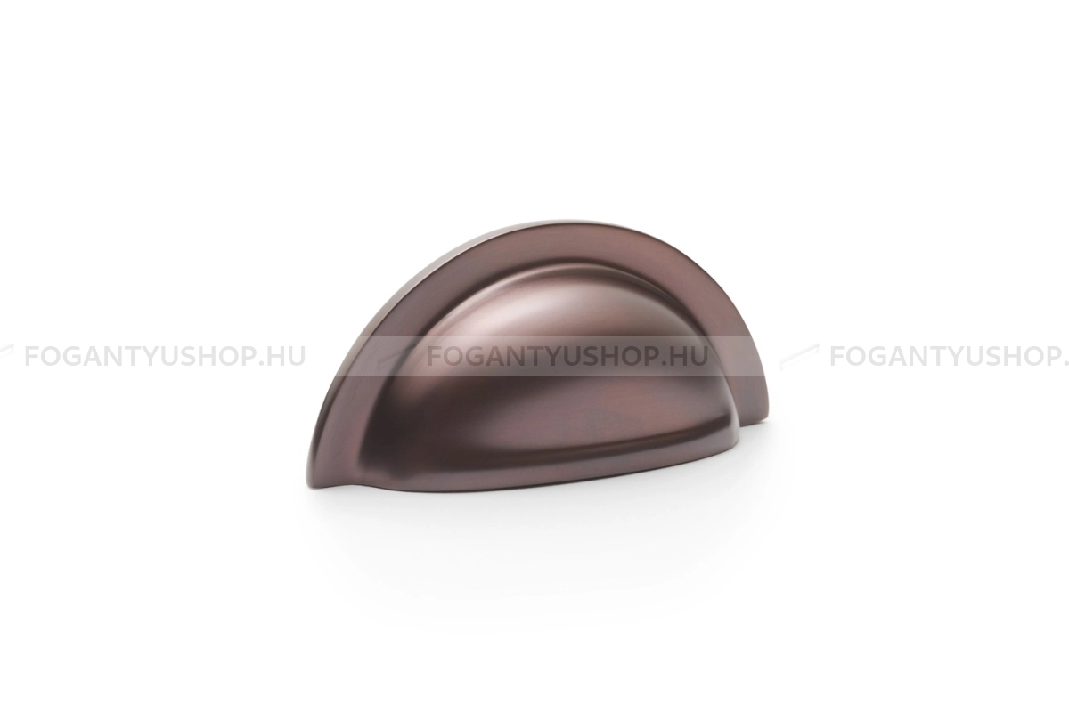 ALEXANDER & WILKS Bútor fogantyú - Bardom Ridged - furattáv 76 mm - PVD sötét bronz - Réz - Prémium kagyló fogantyúk