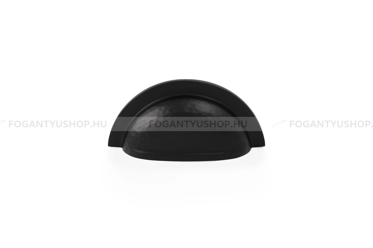 ALEXANDER & WILKS Bútor fogantyú - Bardom kalapált - furattáv 76 mm - fekete - Réz - Prémium kagyló fogantyúk