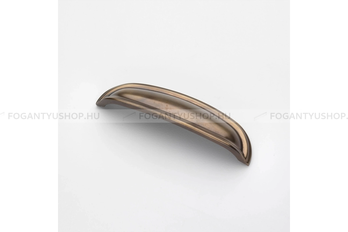 CROFTS & ASSINDER Bútor fogantyú - Knightsbridge - furattáv 96 mm - szálcsiszolt bronz - Réz - Prémium kagyló fogantyúk