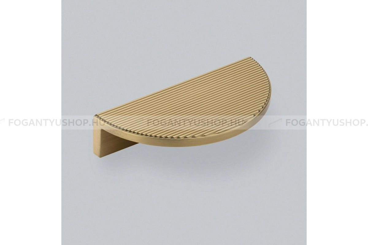 HENDEL & HENDEL Bútor fogantyú - Barrington bordázott félhold - furattáv 64 mm - szatén réz - Zamak fém ötvözet - Prémium félhold alakú fogantyúk