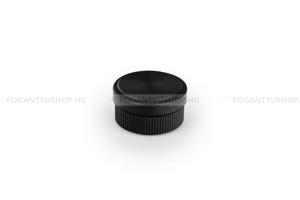 VIEFE Ajtóütköző BROOKLYN 62mm, alumínium, csiszolt fekete - Csiszolt fekete L30 - Zamak fém ötvözet - Ajtóütköző, ajtókitámasztó (padlóra tehető, padlóra, falra, ajtóra szerelhető)