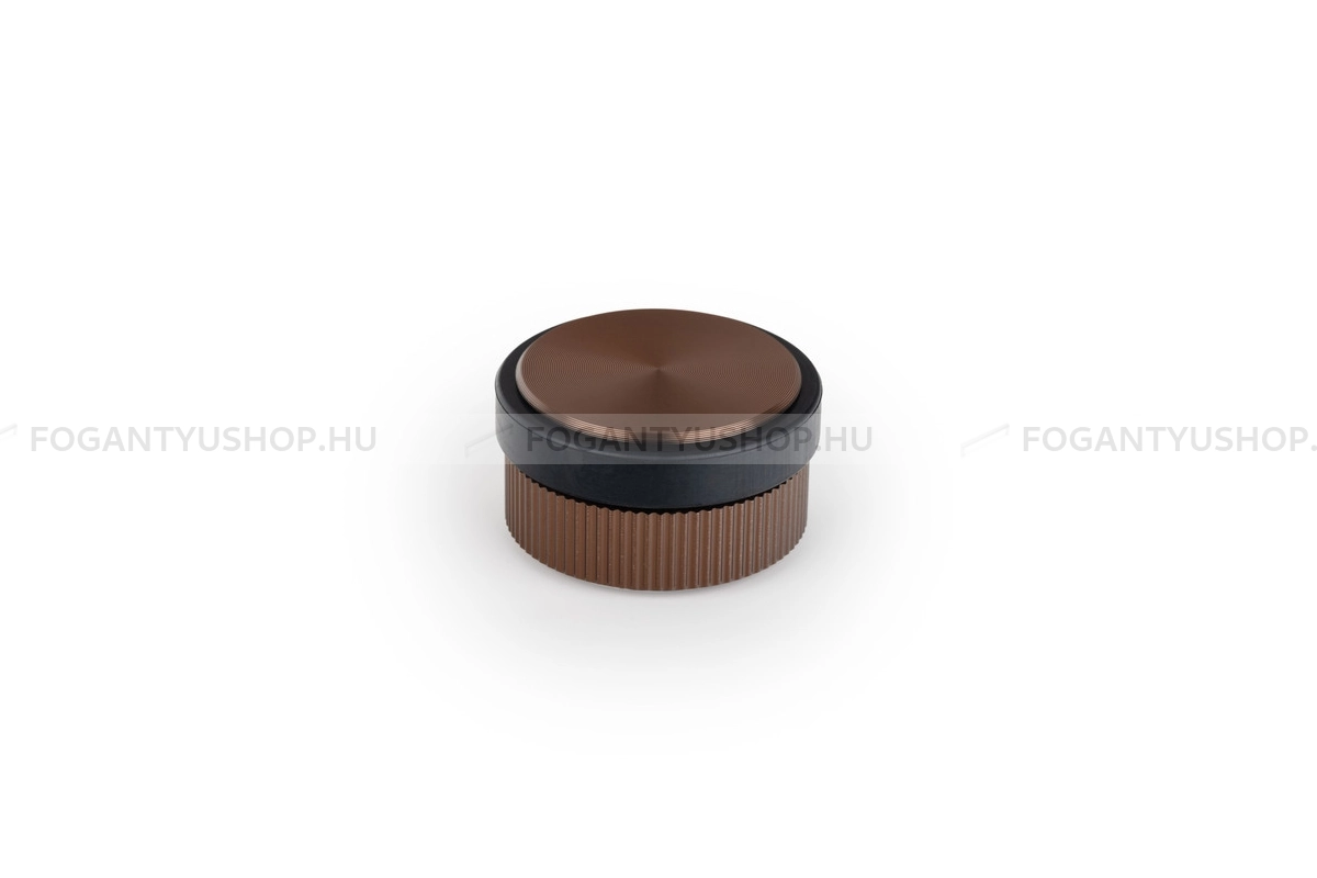 VIEFE Ajtóütköző BROOKLYN 62mm, alumínium, csiszolt bronz - Csiszolt bronz L619 - Zamak fém ötvözet - Ajtóütköző, ajtókitámasztó (padlóra tehető, padlóra, falra, ajtóra szerelhető)