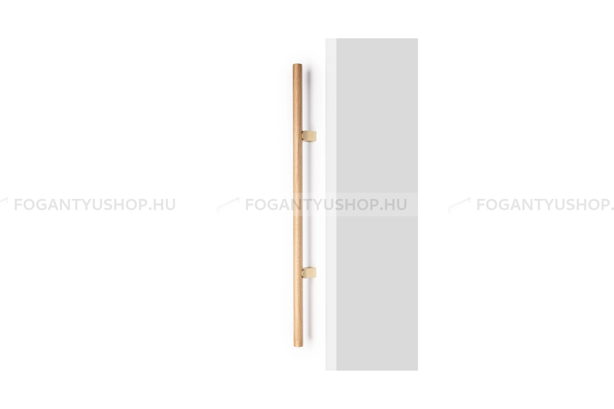 VIEFE Bútor fogantyú - KUMO WOOD BIG töl - furattáv 320 mm - Alumínium - Fával kombinált fém bútorfogantyú