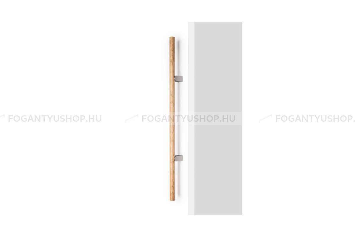 VIEFE Bútorfogantyú - KUMO WOOD BIG ONE - furattáv 1056 mm - Tölgy + szálcsiszolt N2416 - Alumínium - Fával kombinált fém bútorfogantyú