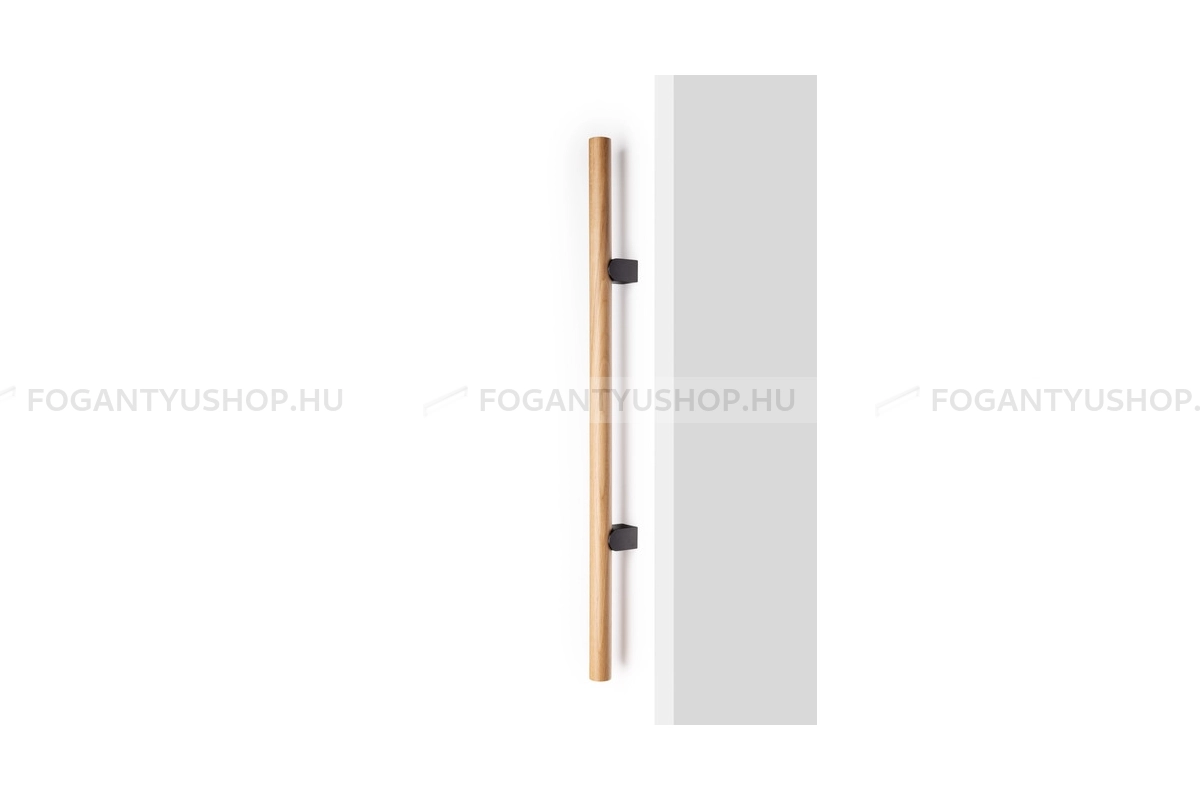 VIEFE Bútor fogantyú - KUMO WOOD BIG ONE - furattáv 448 mm - Alumínium - Fával kombinált fém bútorfogantyú