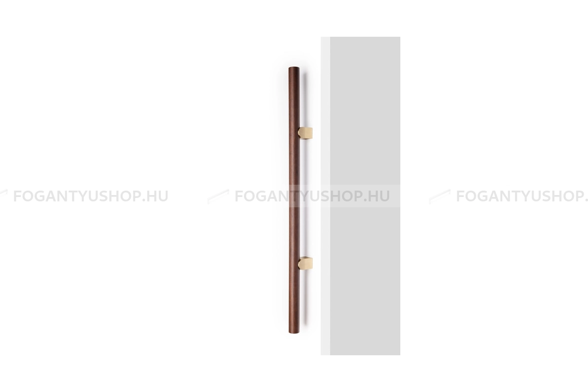 VIEFE Bútor fogantyú - KUMO WOOD BIG ONE s - furattáv 1056 mm - Alumínium - Fával kombinált fém bútorfogantyú