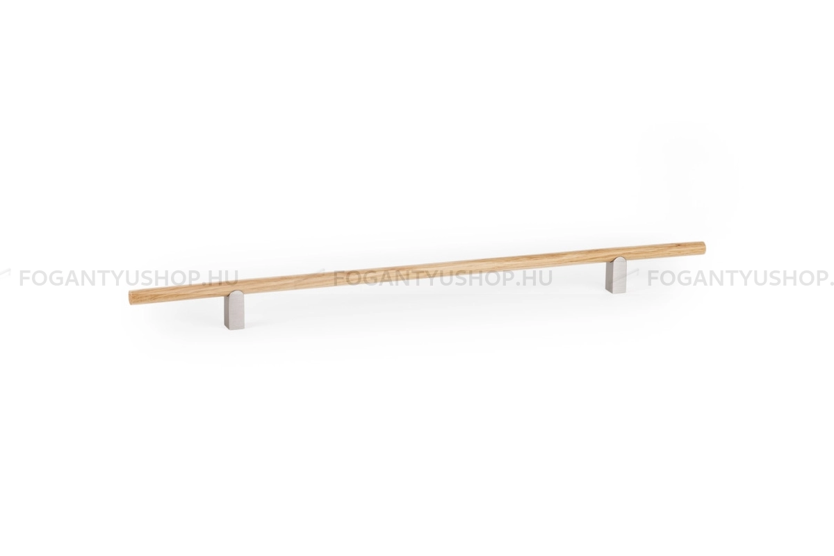 VIEFE Fogantyú - KUMO WOOD - furattáv 320 mm - Tölgy + szálcsiszolt N2416 - Alumínium - Fával kombinált fém bútorfogantyú