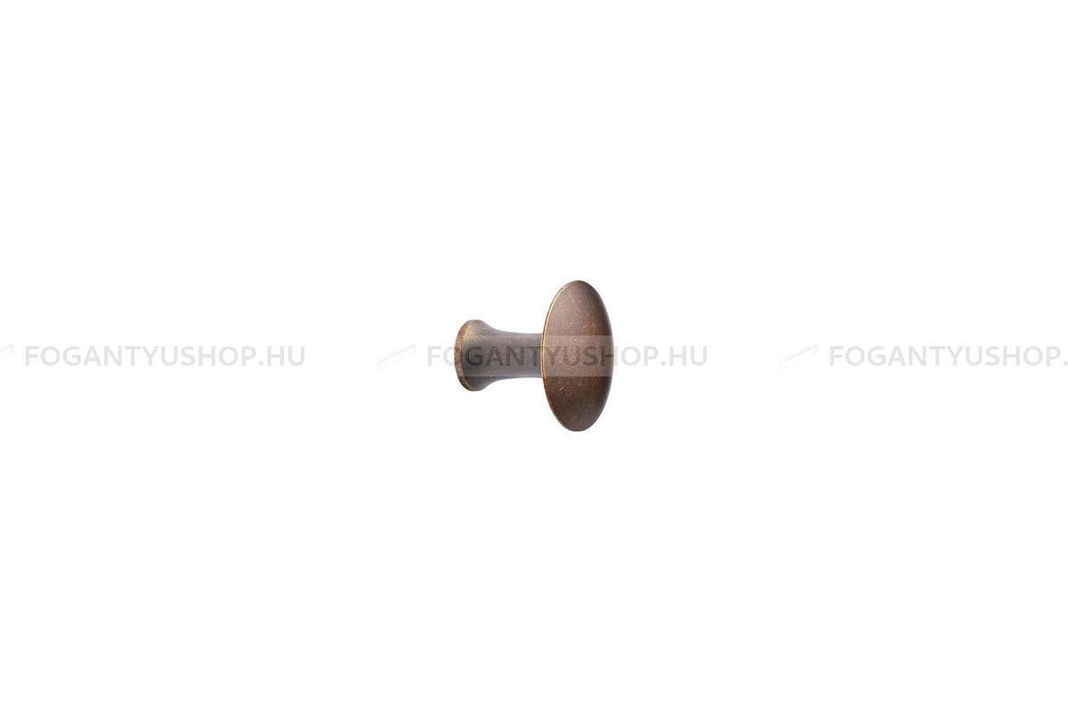 FURNIPART Gombfogantyú - CASTLE w/O ring - 1 furatos - Antik barna 23 - Zamak fém ötvözet - Antikolt, vintage fém gombfogantyú (szögletes, kerek)