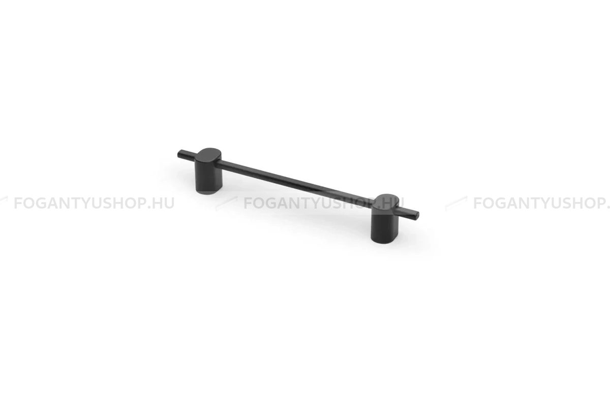 GTV Fogantyú - STRAW - furattáv 128 mm - Matt fekete 20M - Alumínium - Egy méretben gyártott színes fém bútorfogantyú