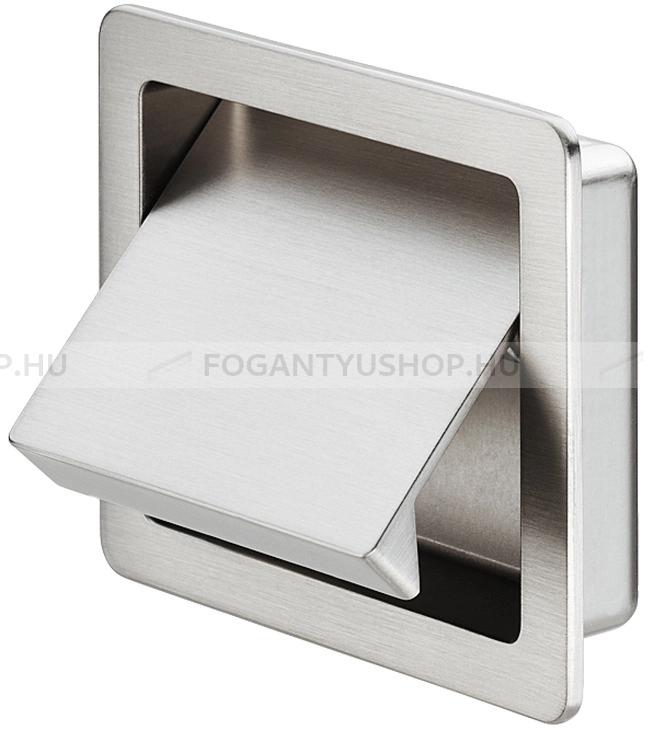 HAFELE Bútorfogantyú - 32 111.75 - furattáv 32 mm - Szálcsiszolt nikkel NisatE - Zink fém ötvözet - Bútorajtó felületébe marható, süllyeszthető fém fogantyú