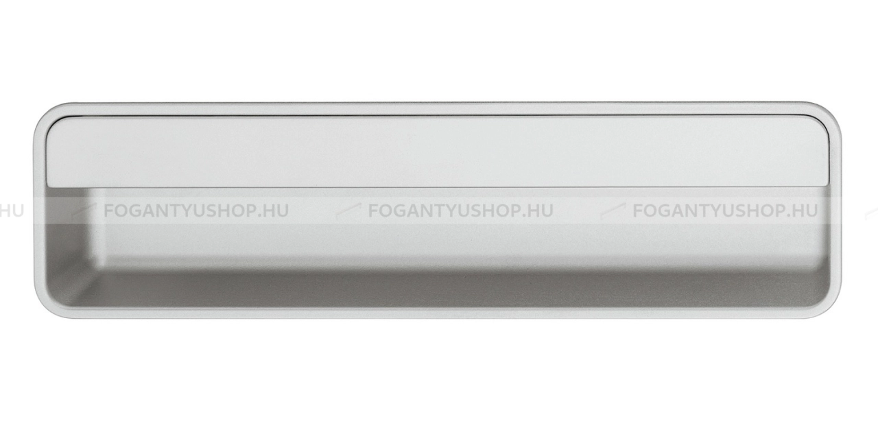 HAFELE Bútorfogantyú - 160 151.11 - furattáv 160 mm - Alumínium MCrE - Zink fém ötvözet - Bútorajtó felületébe marható, süllyeszthető fém fogantyú