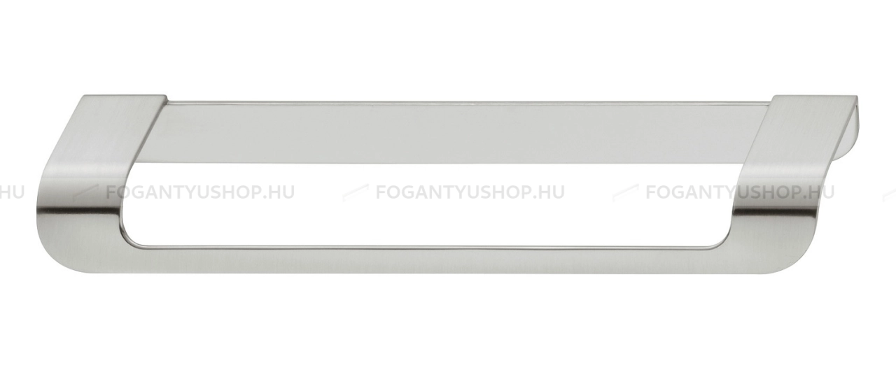 HAFELE Bútorfogantyú - 160 111.07 - furattáv 160 mm - Ezüst inox (szálcsiszolt) SNiL - Zink fém ötvözet - Bútorajtó élére ültethető fém fogantyú