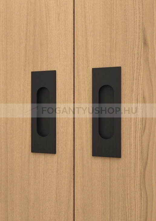 HAFELE 151.38 BlackL - Festett fekete BlackL - Inox - Tolóajtó bemarható fogantyú (tolóajtókagyló)