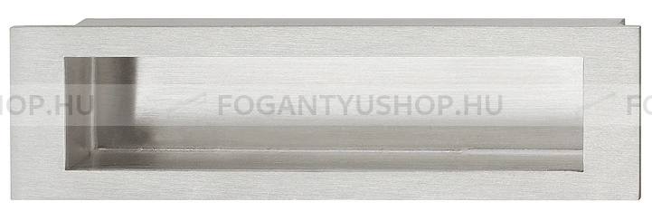 HAFELE Bútorfogantyú - 152.52 - 1 furatos - Ezüst inox (szálcsiszolt) SNiL - Inox - Bútorajtó felületébe marható, süllyeszthető fém fogantyú