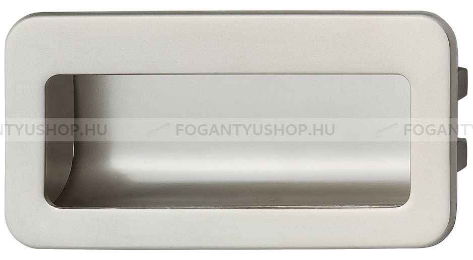 HAFELE Fogantyú - 96 155.00 - furattáv 96 mm - Matt nikkel MNiL - Zink fém ötvözet - Bútorajtó felületébe marható, süllyeszthető fém fogantyú