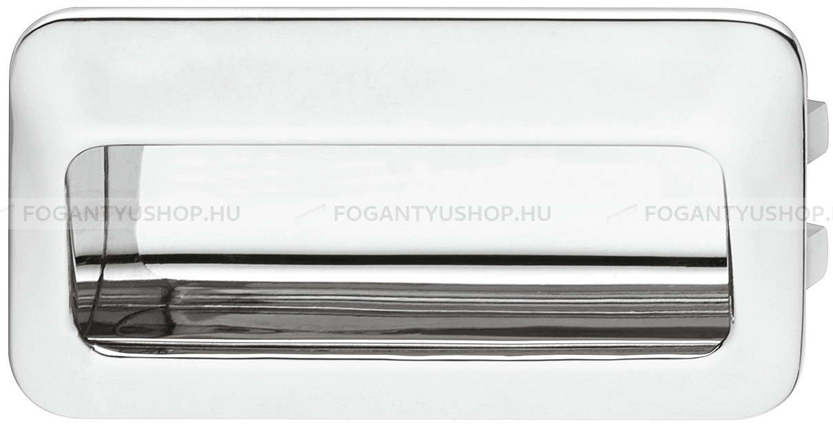 HAFELE Bútor fogantyú - 96 155.00 - furattáv 96 mm - Fényes króm Cr - Zink fém ötvözet - Bútorajtó felületébe marható, süllyeszthető fém fogantyú