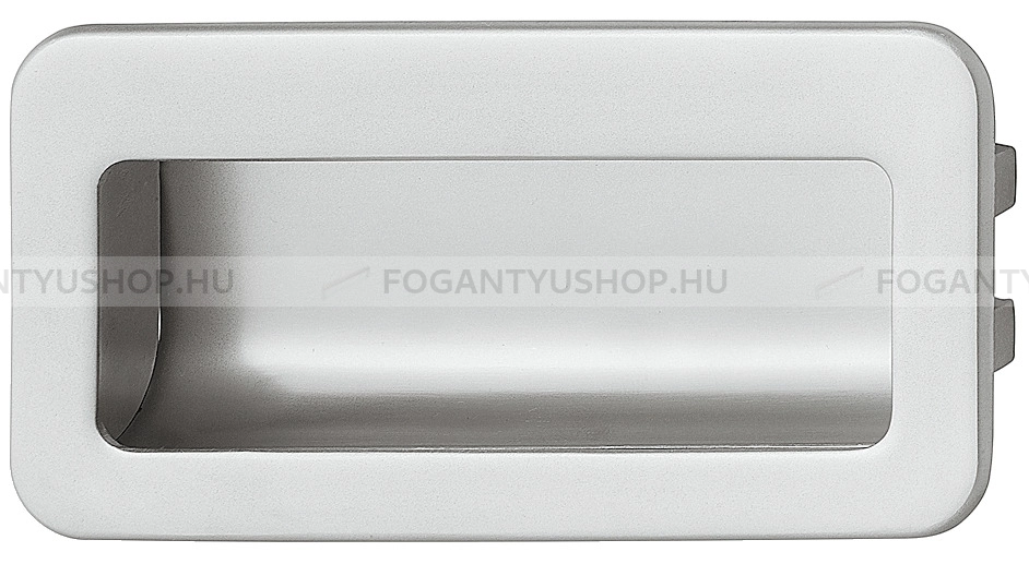 HAFELE Bútor fogantyú - 96 155.00 - furattáv 96 mm - Matt króm MCrL - Zink fém ötvözet - Bútorajtó felületébe marható, süllyeszthető fém fogantyú
