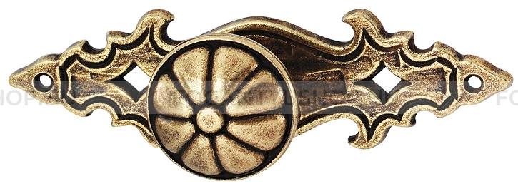 HAFELE Bútor fogantyú - 121.52 - 1 furatos - Antik patina barna  - Zink fém ötvözet - Klasszikus, vintage, antik fém bútorfogantyú