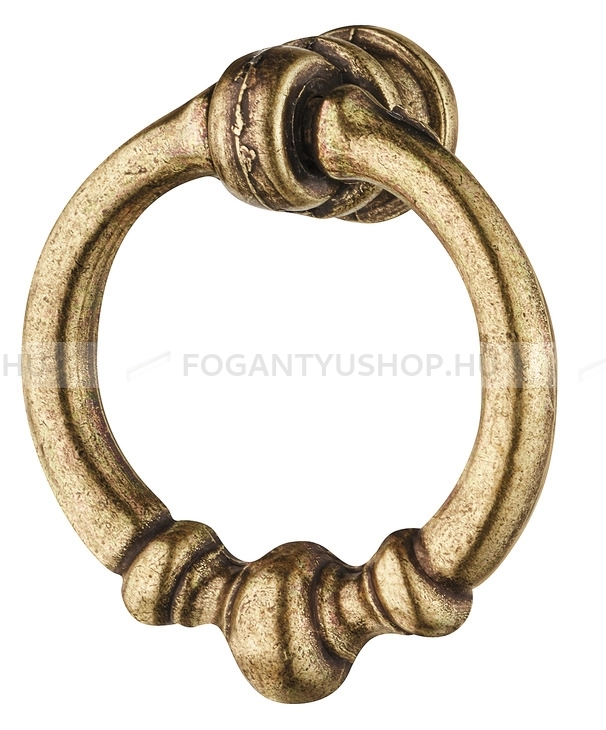 HAFELE Gombfogantyú - 121.05 - 1 furatos - Antik patina barna  - Zink fém ötvözet - Antikolt, vintage fém gombfogantyú (szögletes, kerek)