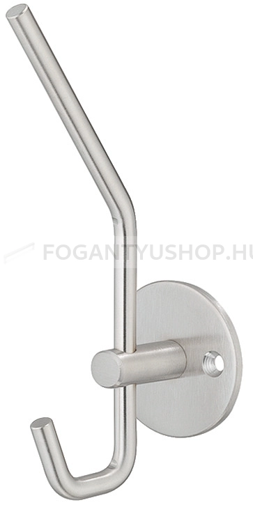 HAFELE Kabátakasztó - 32 842.32 - Ezüst inox (szálcsiszolt) SNiL - Acél fém - Kombinált, kalaptartós fogas