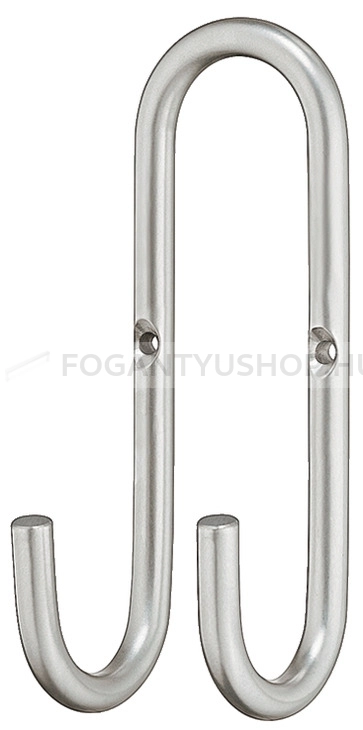 HAFELE Fogas - 57 842.35 - Ezüst inox (szálcsiszolt) SNiL - Acél fém - Dupla akasztós fogas