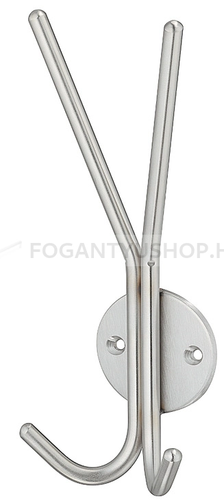 HAFELE Kabátakasztó - 32 842.32 - Ezüst inox (szálcsiszolt) SNiL - Acél fém - Kombinált, kalaptartós fogas