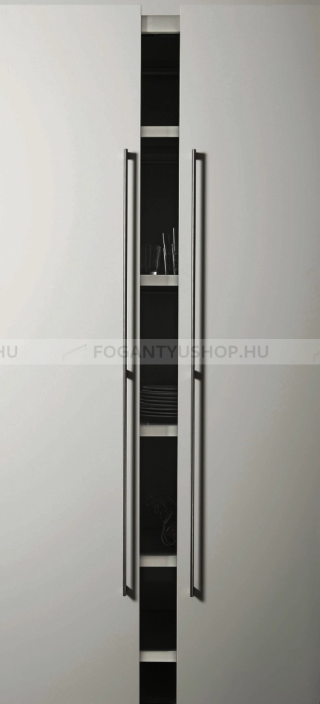 VIEFE Fogantyú - GRAF MINI LONG 1178 - furattáv 1178 mm - Csiszolt fekete L30 - Alumínium - Egy méretben gyártott színes fém bútorfogantyú