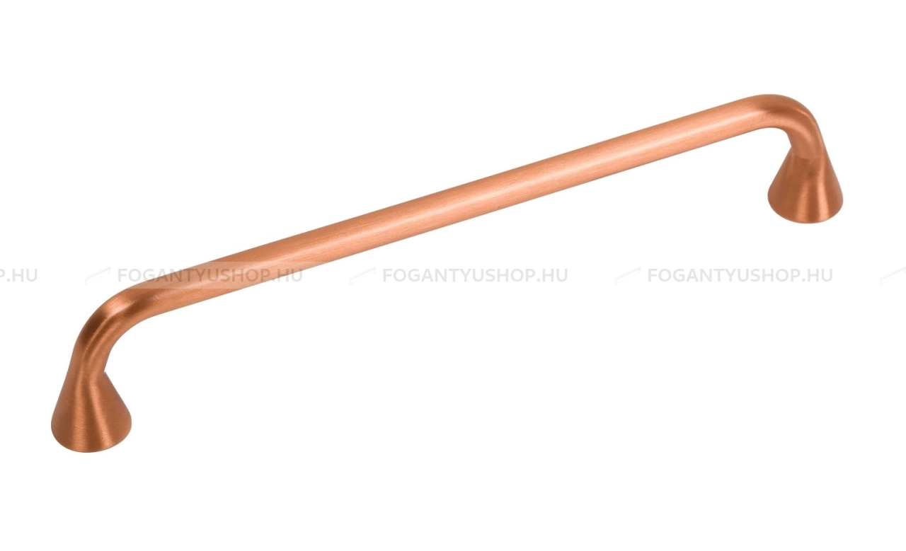 VIEFE Bútorfogantyú - BELLA 160 - furattáv 160 mm - Csiszolt vörösréz Z26 - Zamak fém ötvözet - Egy méretben gyártott színes fém bútorfogantyú