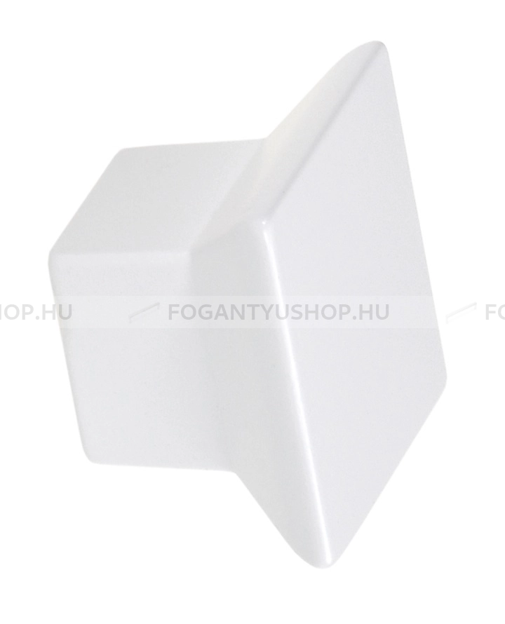 SCHWINN Gombfogantyú - 16 2324 - furattáv 16 mm - Festett fehér WhiteL - Zamak fém ötvözet - Színes fém gombfogantyú, bútorgomb