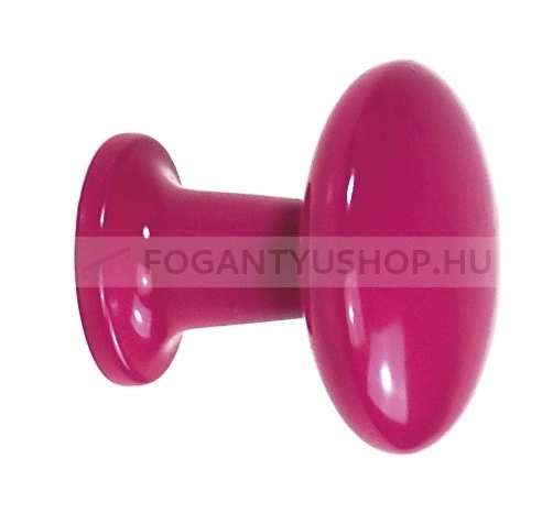 SCHWINN Gombfogantyú - 1 furatos - Rózsaszín  - Zamak fém ötvözet - Színes fém gombfogantyú, bútorgomb