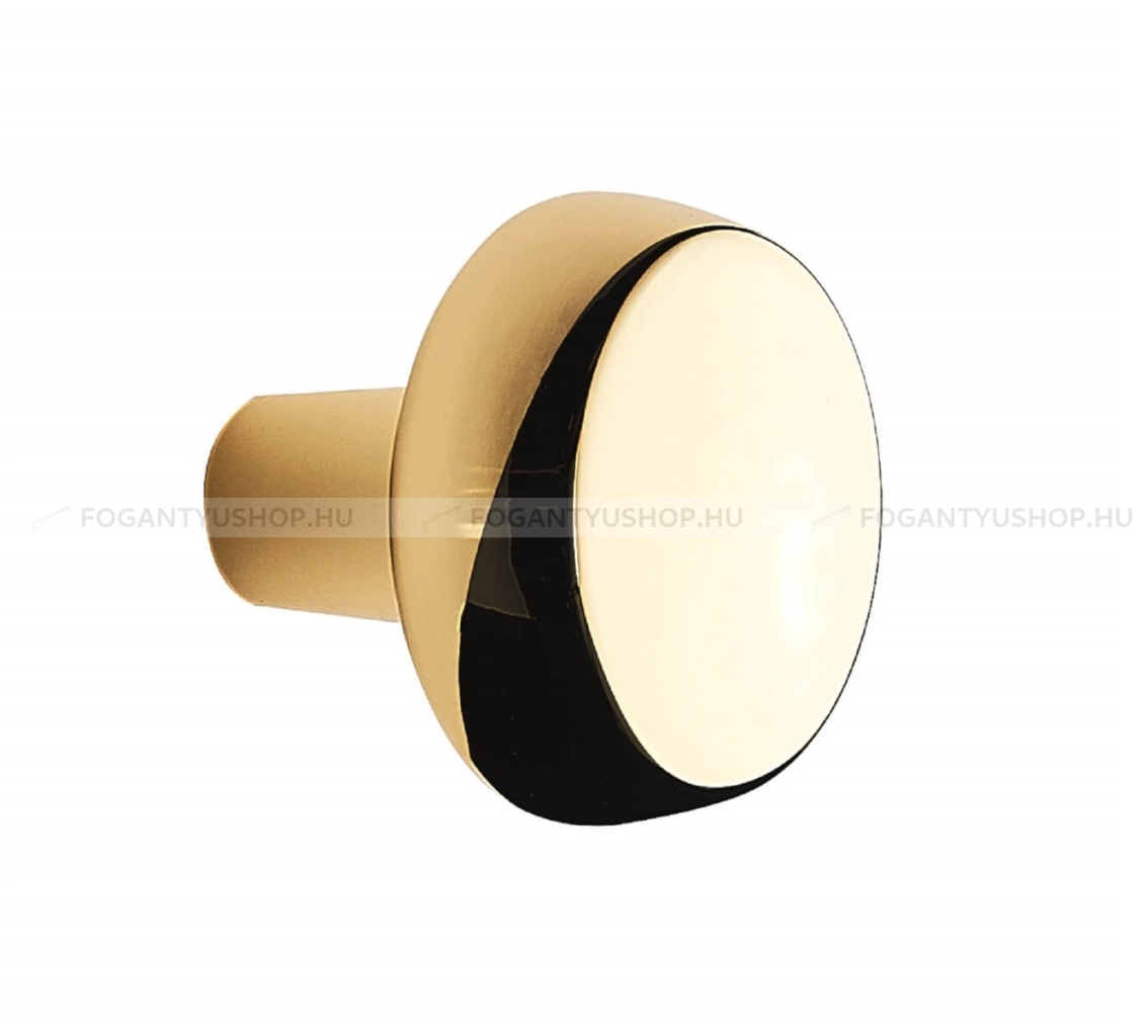 FURNIPART Gombfogantyú - AUTUMN - 1 furatos - Fényes sárgaréz 29 - Zamak fém ötvözet - Színes fém gombfogantyú, bútorgomb