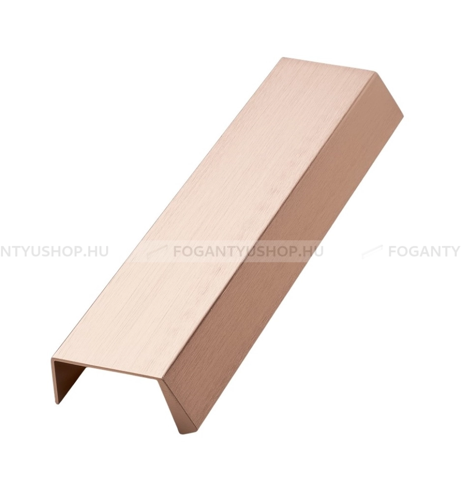 FURNIPART Bútorfogantyú - BENCH 160 - furattáv 160 mm - Szálcsiszolt rosegold  - Alumínium - Bútorajtó élére ültethető színes fém fogantyú