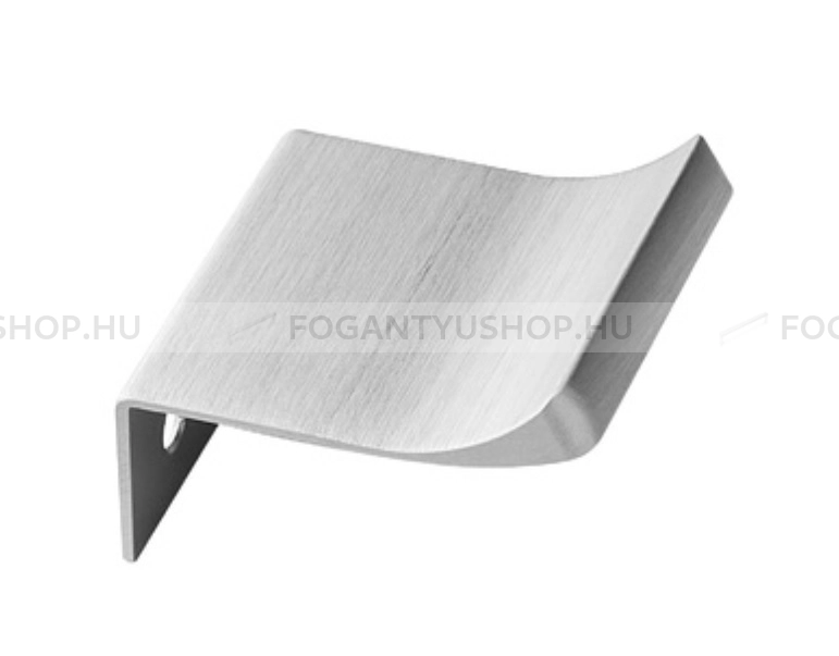 FURNIPART Bútor fogantyú - EDGE STRAIGHT UPWARDS 20 - furattáv 20 mm - Szálcsiszolt 66 - Alumínium - Bútorajtó élére ültethető fém fogantyú