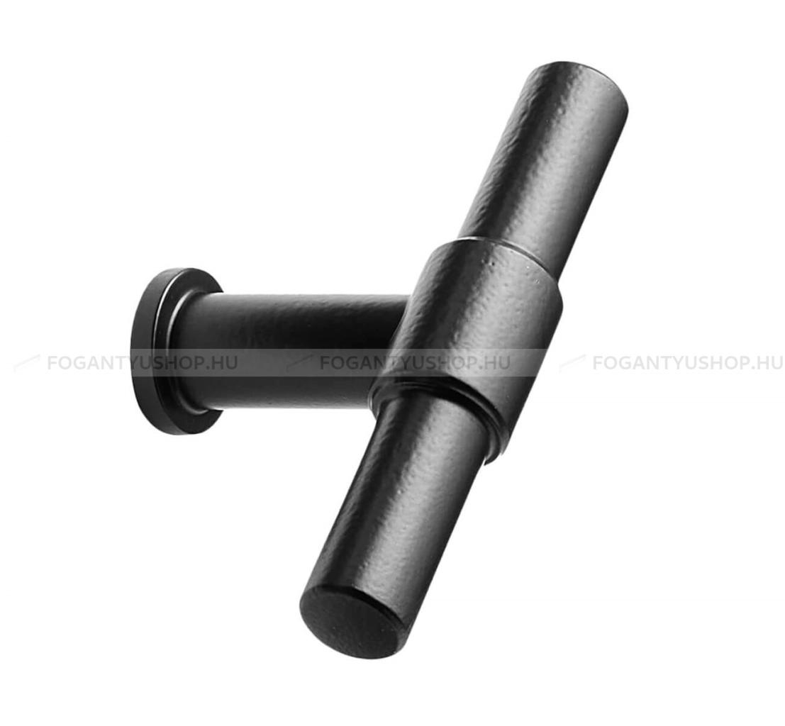 FURNIPART Bútorfogantyú - KNOT Festett - 1 furatos - Fekete 9005 - Inox - Rozsdamentes acél - inox fém bútorfogantyú
